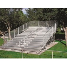 Galv bleacher Chain link 27L 5 Rows Semi-Closed Deck 4 Foot Aisle