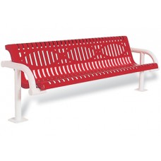 6 Foot Contour Add On Bench with Back Perforated