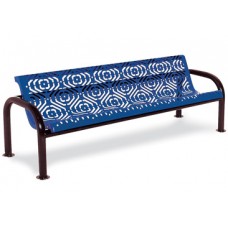 4 Foot Contour Bench with Back Diamond