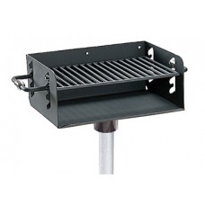 Rotating Pedestal Grill35Inch OD Post Utility Shelf 300 Square Inch