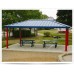 Hip End Shelter Two Tier All Steel 24 gauge Pre-Cut Metal Roof 30x44