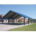 Gabled Shelter Double Tier All Steel 24 ga Pre-Cut Metal Roof 24X64