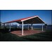 Gabled Shelter All Steel 24 gauge Pre-Cut Metal Roof 20x64