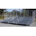 Aluminum Bleachers Chain link 21 Long 4 Rows Semi-Closed 4 Foot Aisle