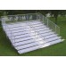 Aluminum bleacher Chain link 27L 5 Rows Semi-Closed Deck 4 Foot Aisle