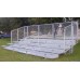 Aluminum Bleacher Chain link 33 15 Rows Semi Closed Deck 4 Foot Aisle