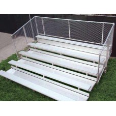 5 Row 33 foot Aluminum Bleacher 30 in Double Ft Aisle Vertical Picket