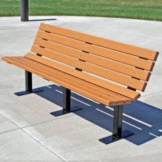 Brown Trail Bench With Back DL-982-BRN36