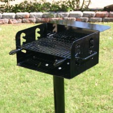 Campfire Grill 20 inch Adjustable Cooking Grate Inground Mount