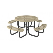 ELEMENTARY HEIGHT 46 inch Round Table Expanded Metal 4 Concave Seats