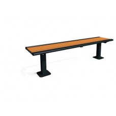6 foot RICHMOND SERIES RECYCLED GREEN BENCH no Back SURFACE MOUNT