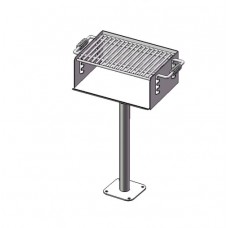 ROTATING PEDESTAL GRILL With 3.5 inch O.D. POST SM 280 SQ INCH