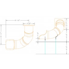 30 Inch Diameter 4 foot deck height Slide Curved Left or Right