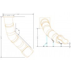 6 foot Deck Height Slide 30 inch diameter VEER Left or Right