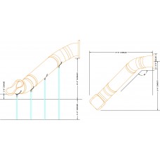 8 foot Deck Height Slide 30 inch diamter VEER Left or Right