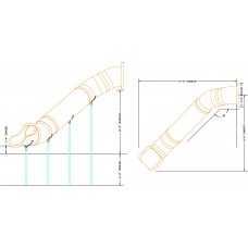 8 foot Deck Height Slide 30 inch diameter VEER Left or Right