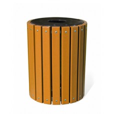 Recycled Plastic Tidy Up Trash Receptacle Kit includes flat top lid and liner