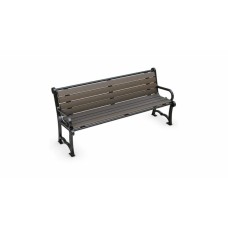 6 foot Cascades SERIES BROWN RECYCLED BENCH