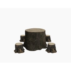 Stump Table with 4 Stump Seats Stump Table with 4 Stump Seats
