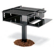 Bi Level Group Grill 1008 SQ Inch with Utility Shelf Inground