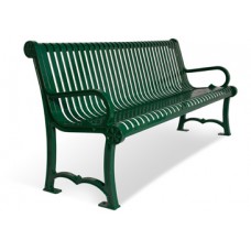 4 Foot Charleston Add On Bench With Back Fiesta