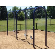 3.5 Inch Arch Quadruple Bay Swing with 8 belt seats