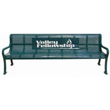 8 foot Personalized Perforated Bench