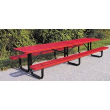 8 foot In-Ground Expanded Metal Picnic Table