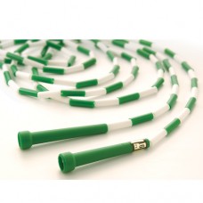 16 foot Segmented Skip Rope Green White