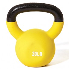 20 pound Vinyl Coated Kettlebell YELLOW