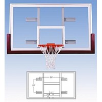 FT240 Glass Basketball Backboard