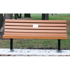 6CB4RPIG Park Bench 6 foot Recycled Slats 4x4