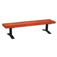 6FB3RP Flat Bench 6 foot Recycled Slats 3x4