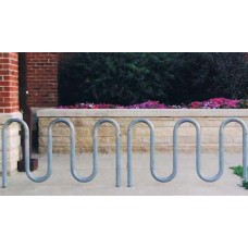 Loop Style Bike Rack Surface Mount Galvanized 7 space