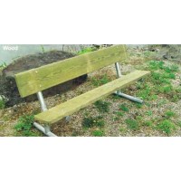 8 foot Treated SYP Bench with Back Portable