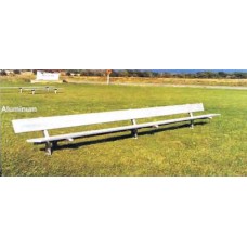 15 foot Aluminum Plank Bench with Back Inground