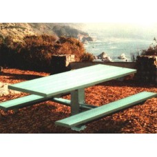 6SPTGF Rectangular Fiberglass Picnic Table 6 inch square Galvanized