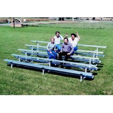 5 Row 21 Foot Aluminum Frame No Rail Single Footboard Bleacher