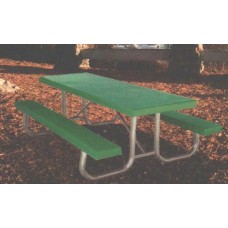 8J2CFHC 8 foot Fiberglass Plank Picnic Table ADA Powder Coated Frame