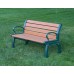 JPAB4 Landmark Series Bench with back 4 foot Recycled Plank