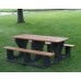 JPPT63 Recycled Plastic Picnic Table 6 foot 3 leg