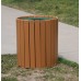 JPRLR55 Round Recycled Plank Receptacle 55 Gallon